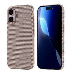 iPhone 17 Kılıf M-safe Şarj Özellikli Karbon Fiber Görünümlü Zore Nekst Kılıf Gold