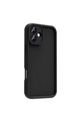 iPhone 16 Plus Kılıf Kamera Korumalı Zore Ananas Kapak - Mürdüm Siyah