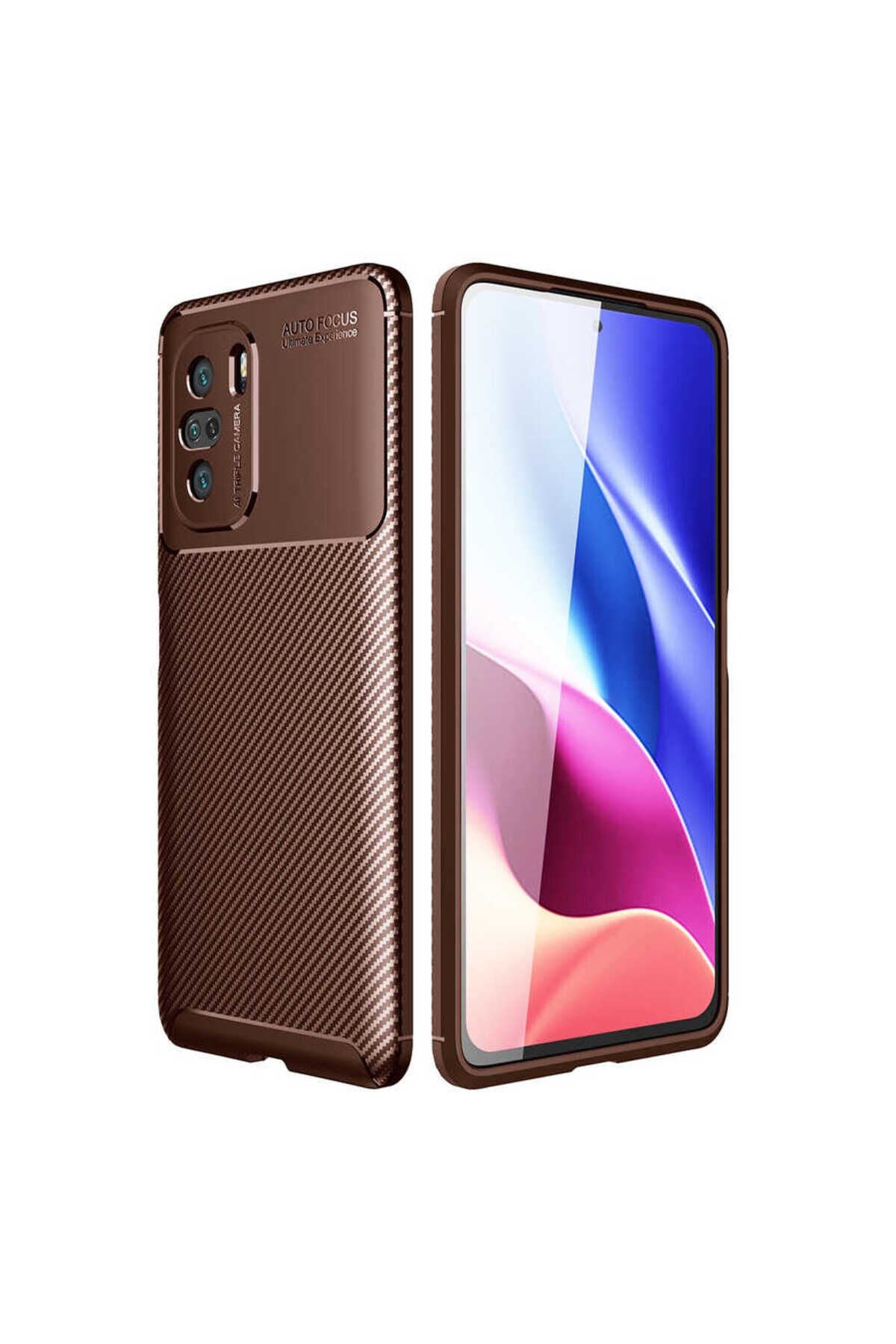 Mi 11İ Kılıf SBT Negro Silikon Kapak - Kahverengi Kahverengi