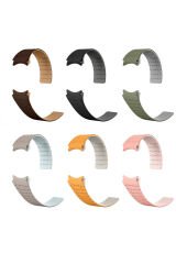 Galaxy Watch 5 Pro 45mm BSAY KRD-111 20mm Çizgili Desenli Silikon Kordon-Kahverengi Siyah