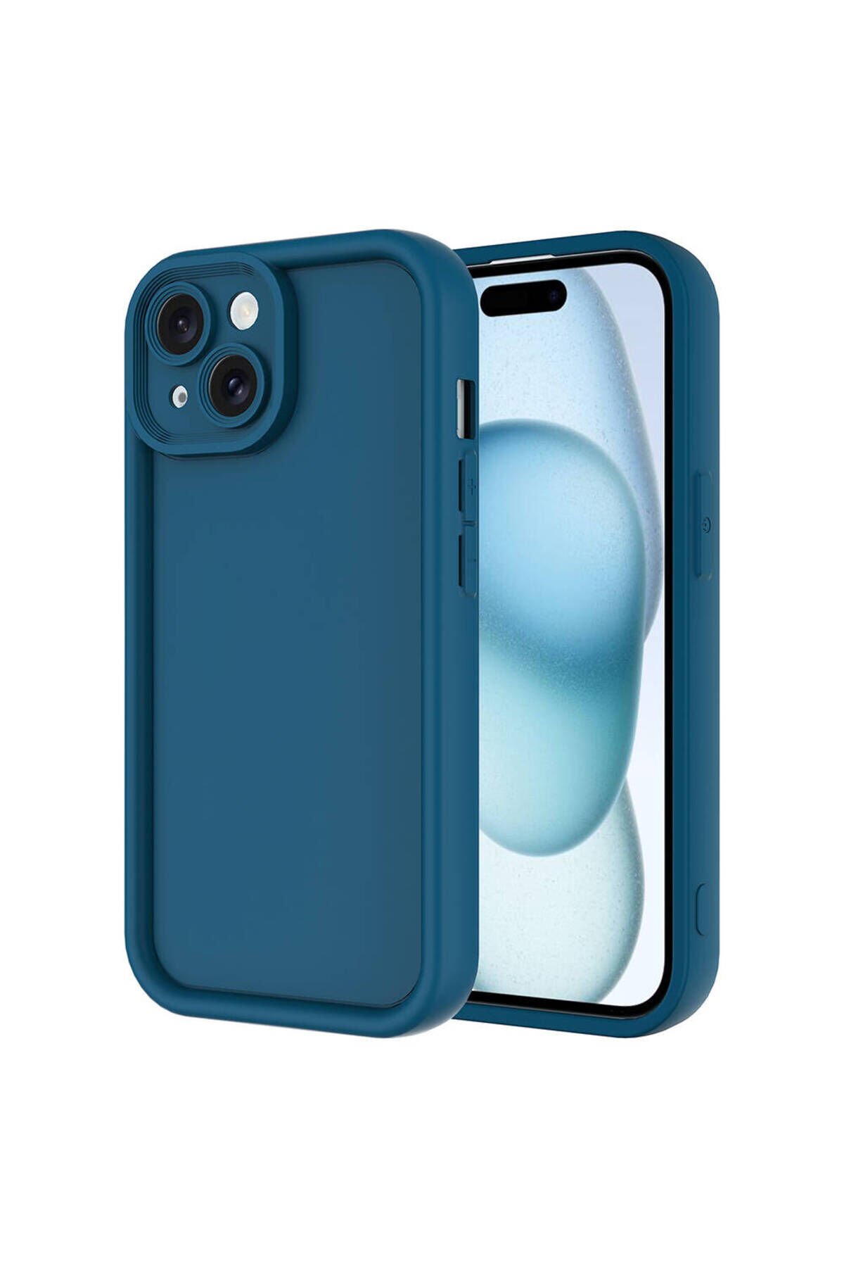 iPhone 14 Kılıf Kamera Korumalı BSAY Ananas Kapak - Siyah Mürdüm