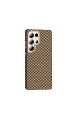 Galaxy S25 Ultra Kılıf M-safe Şarj Özellikli Karbon Fiber Görünümlü BSAY Gros Kapak - Siyah