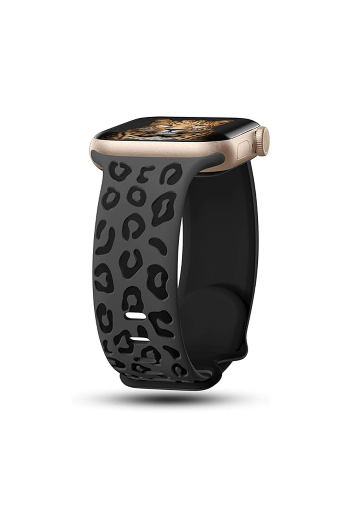 Watch 10 42mm BSAY KRD-140 Silikon Kordon Strap Kayış - Yeşil-Siyah