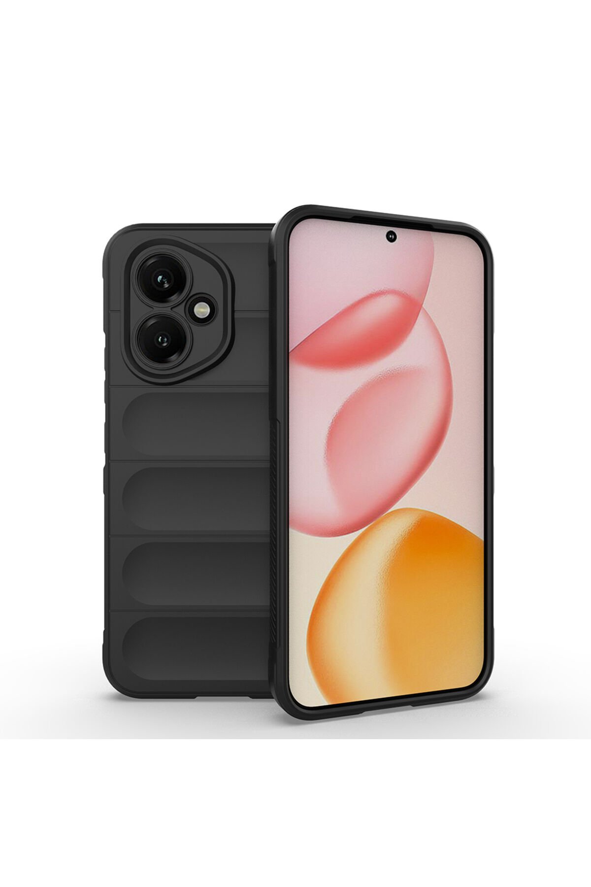 Honor 400 Kılıf Esnek TPU Oyuklu Arka Yüzey Tasarımlı BSAY Etnik Silikon Kapak - Lacivert Siyah