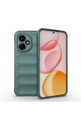 Honor 400 Kılıf Esnek TPU Oyuklu Arka Yüzey Tasarımlı BSAY Etnik Silikon Kapak - Lacivert Siyah