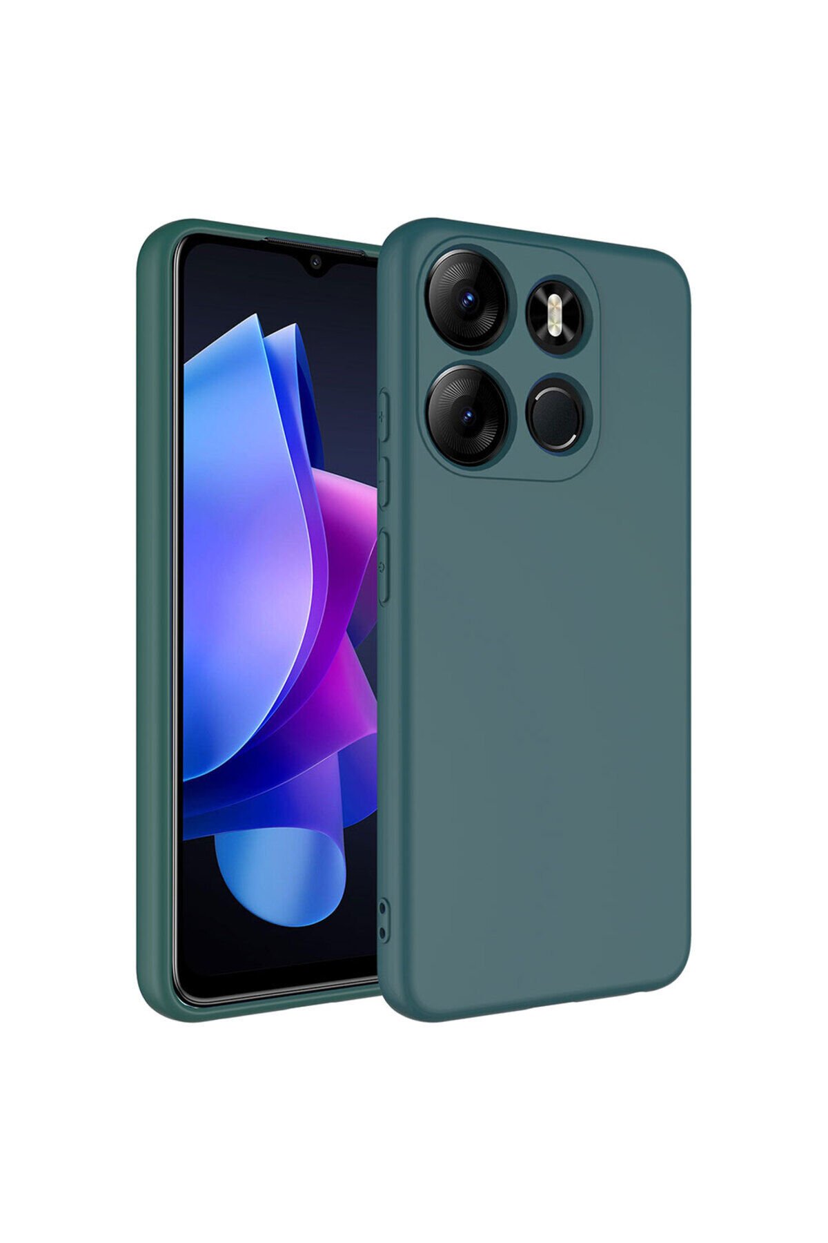 Tecno Spark Go 2023 Kılıf BSAY Mara Lansman Kapak - Lila Koyu Yeşil