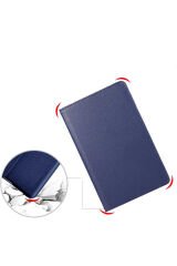 Galaxy Tab S7 Plus T970 Uyumlu GZST Dönebilen Standlı Kılıf-Pembe Koyu Pembe Koyu