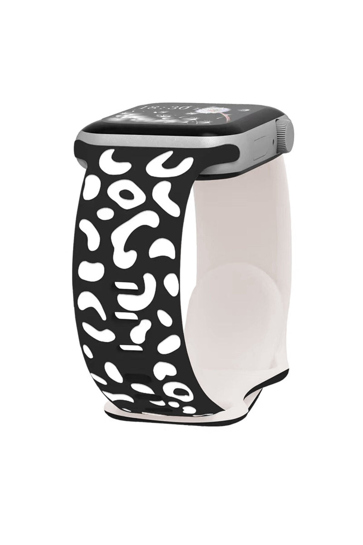 Watch 7 45mm BSAY KRD-140 Silikon Kordon Strap Kayış - Siyah-Kırmızı