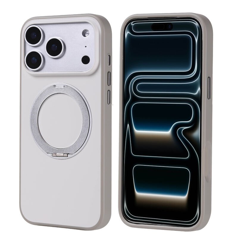 iPhone 17 Pro Max Kılıf M-Safe Şarj Özellikli Standlı Zore Proton Silikon Kılıf