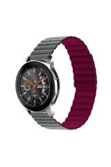 Galaxy Watch 46mm Uyumlu KRD-52 BSAY Kordon-Siyah-Kırmızı Yeşil