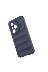 Honor 400 Pro Kılıf Esnek TPU Oyuklu Arka Yüzey Tasarımlı BSAY Etnik Silikon Kapak - Lacivert Koyu Yeşil