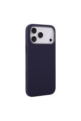 iPhone 17 Pro Max Kılıf M-Safe Şarj Özellikli Kumaş Tasarımlı Zore Miami Sert PC Kapak - Yeşil Mor