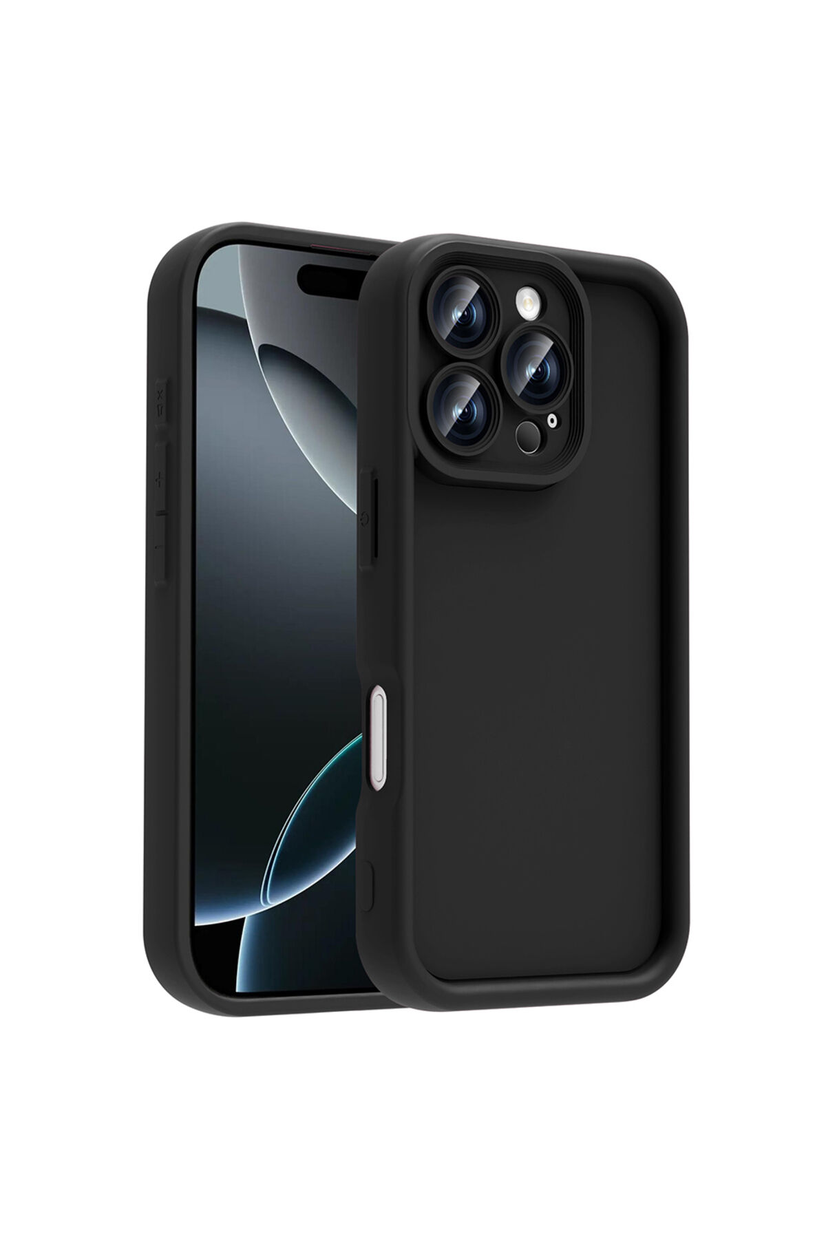iPhone 16 Pro Max Kılıf Kamera Korumalı Zore Ananas Kapak - Mürdüm Siyah
