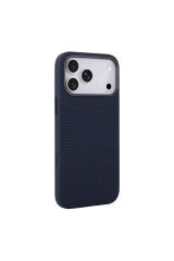 iPhone 17 Pro Max Kılıf M-Safe Şarj Özellikli Kumaş Tasarımlı Zore Miami Sert PC Kapak - Yeşil Lacivert
