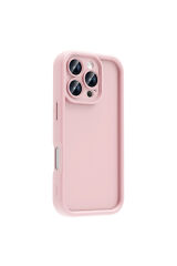 iPhone 16 Pro Max Kılıf Kamera Korumalı Zore Ananas Kapak - Mürdüm Pembe