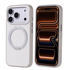 iPhone 17 Pro Kılıf M-Safe Şarj Özellikli Standlı Zore Proton Silikon Kılıf Turuncu