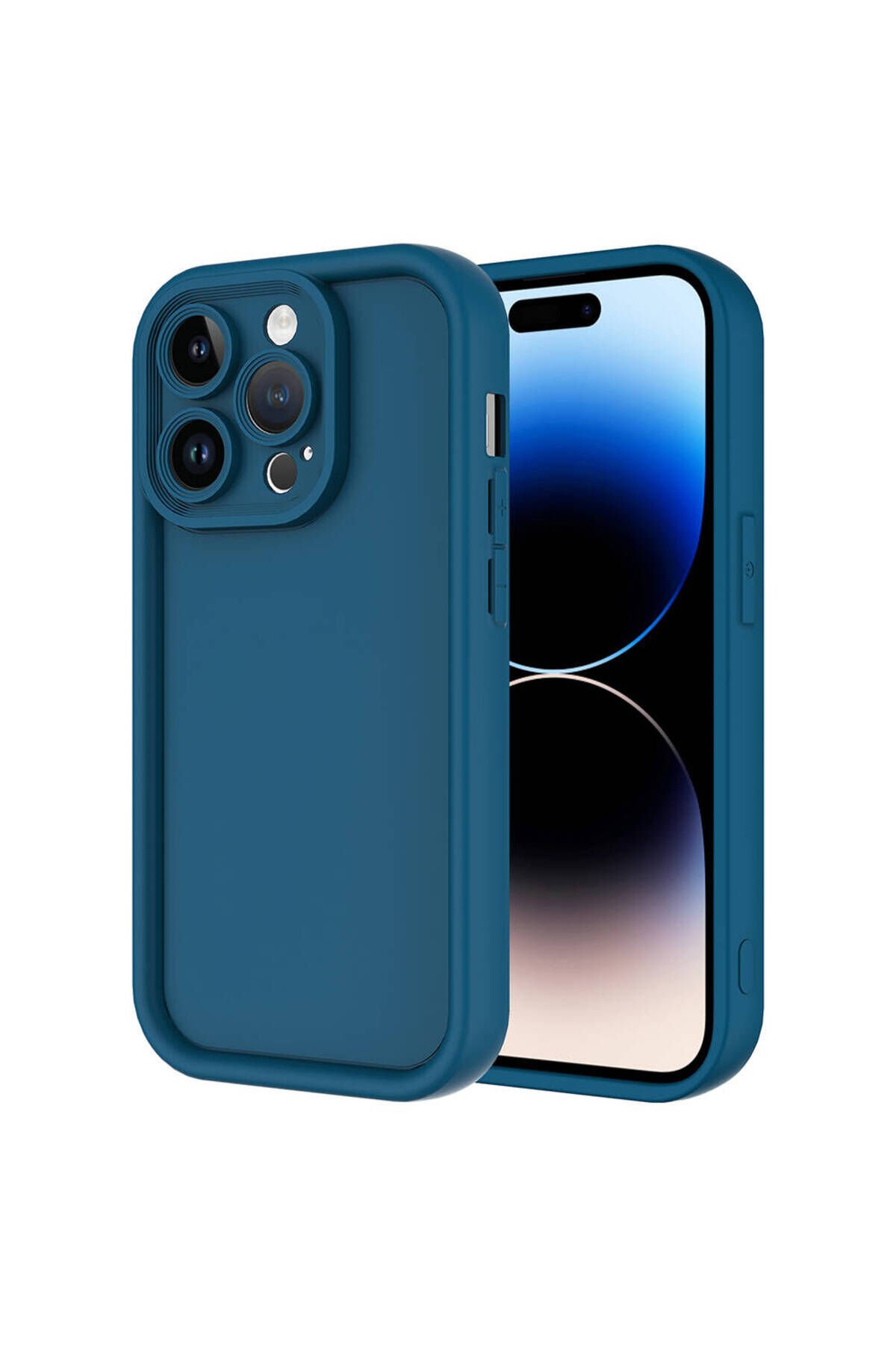 iPhone 14 Pro Max Kılıf Kamera Korumalı BSAY Ananas Kapak - Pembe Koyu Koyu Yeşil