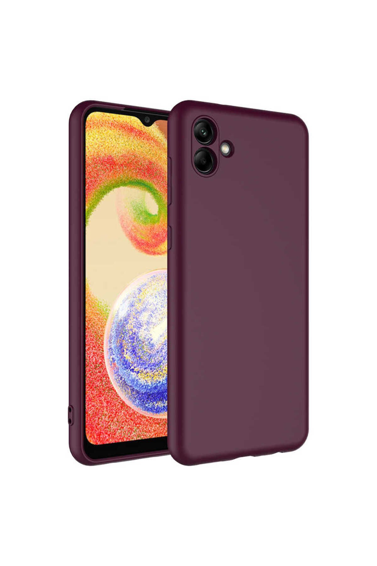 Galaxy A04 Kılıf BSAY Mara Lansman Kapak - Siyah Koyu Mor