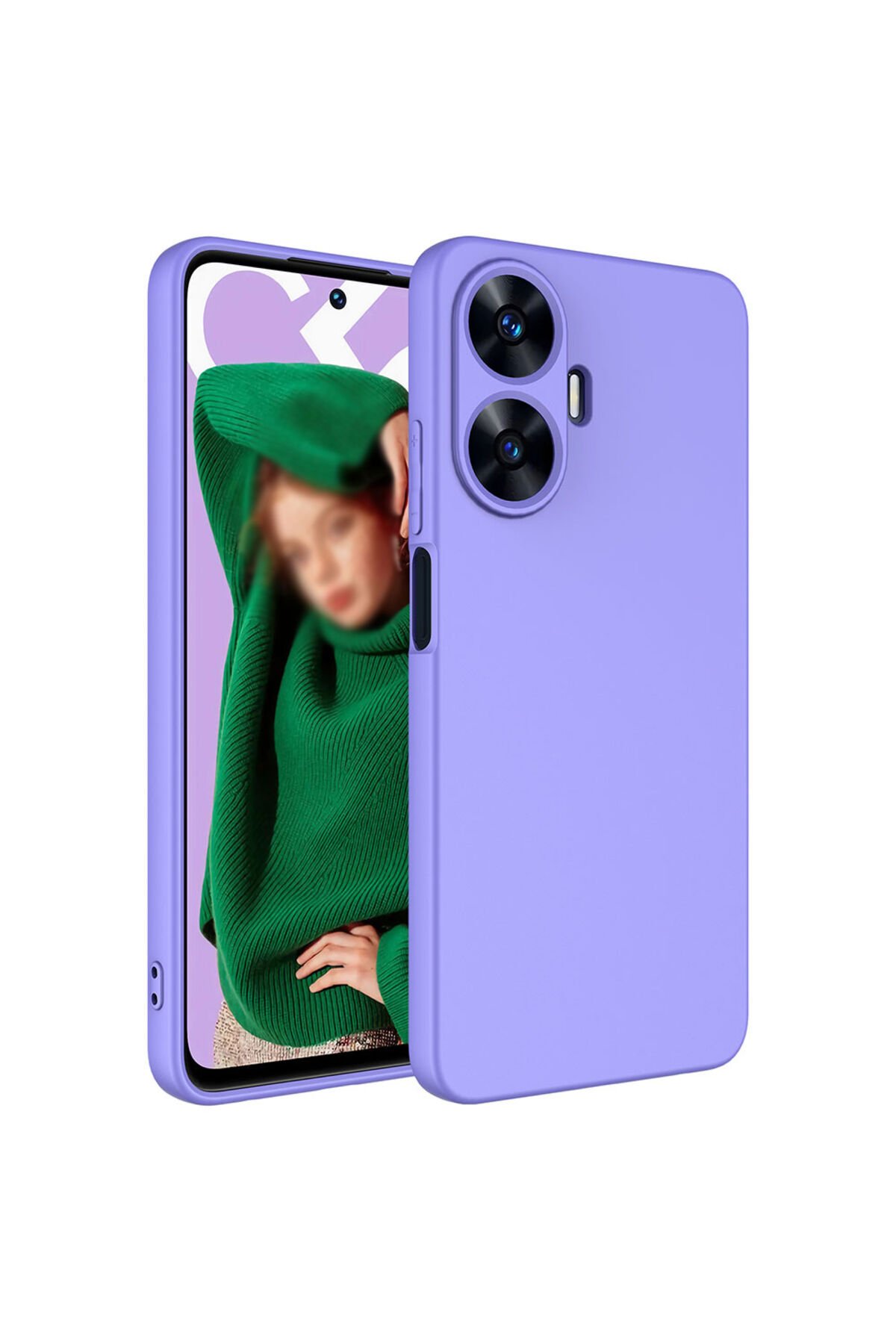 Realme C55 Kılıf KHYR Mara Lansman Kapak - Lila Lila