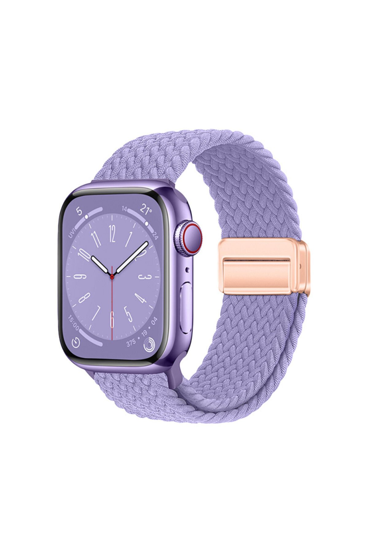 Watch 10 42mm TLZN KRD-134 Örgü Tasarımlı Hasır Kordon Strap Kayış - Siyah Siyah