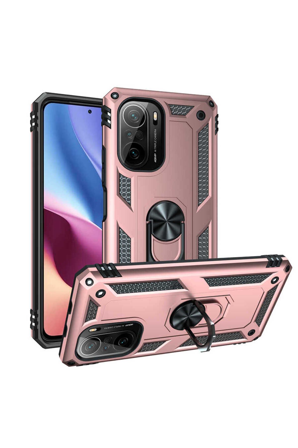 Mi 11İ Kılıf BSAY Vega Kapak - Siyah Rose Gold