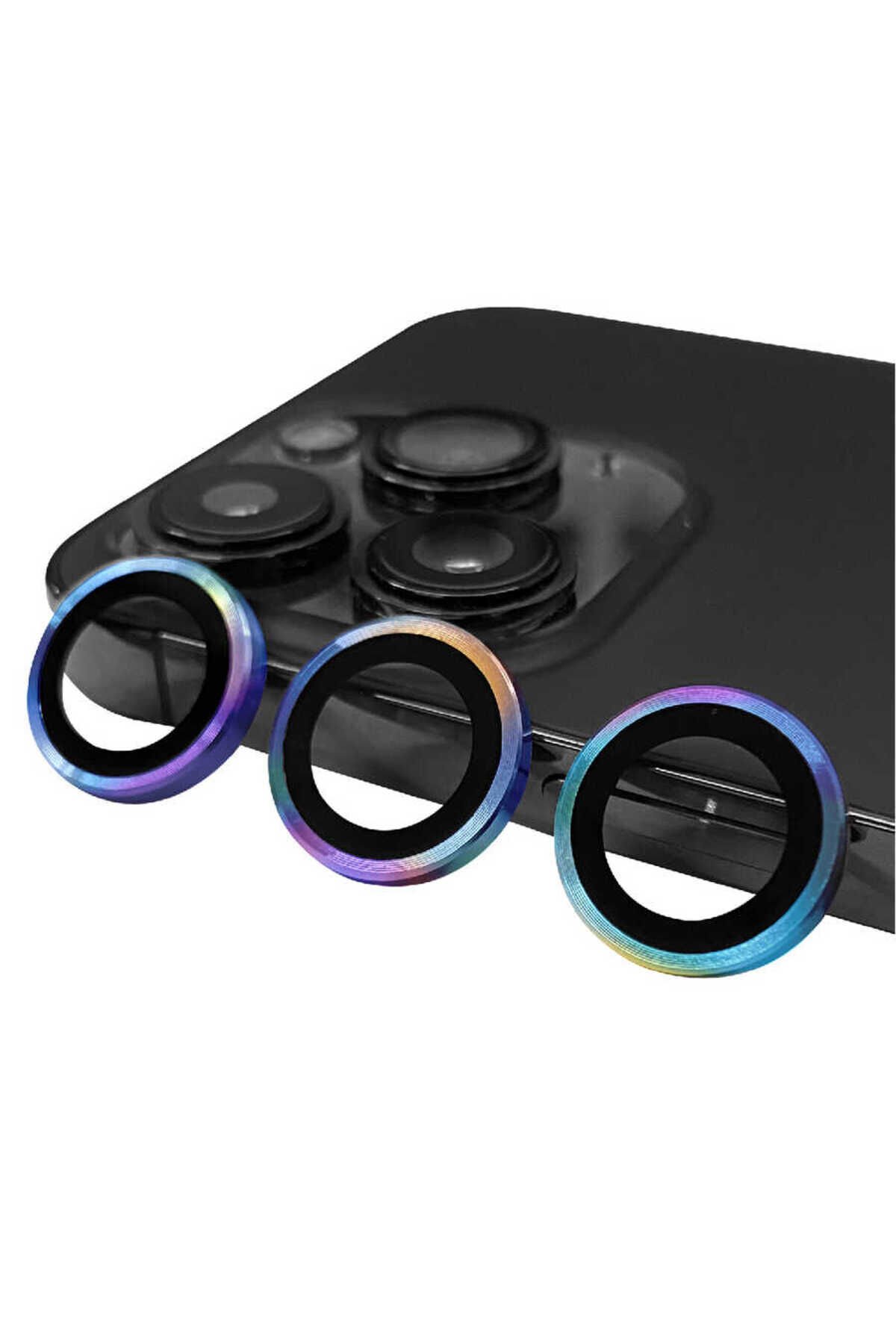 iPhone 14 Pro Uyumlu BSAY CL-07 Kamera Koruyucu-Açık Yeşil Colorful