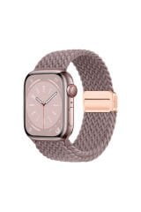 Watch 42mm SBT KRD-134 Örgü Tasarımlı Hasır Kordon Strap Kayış - Mor Mor