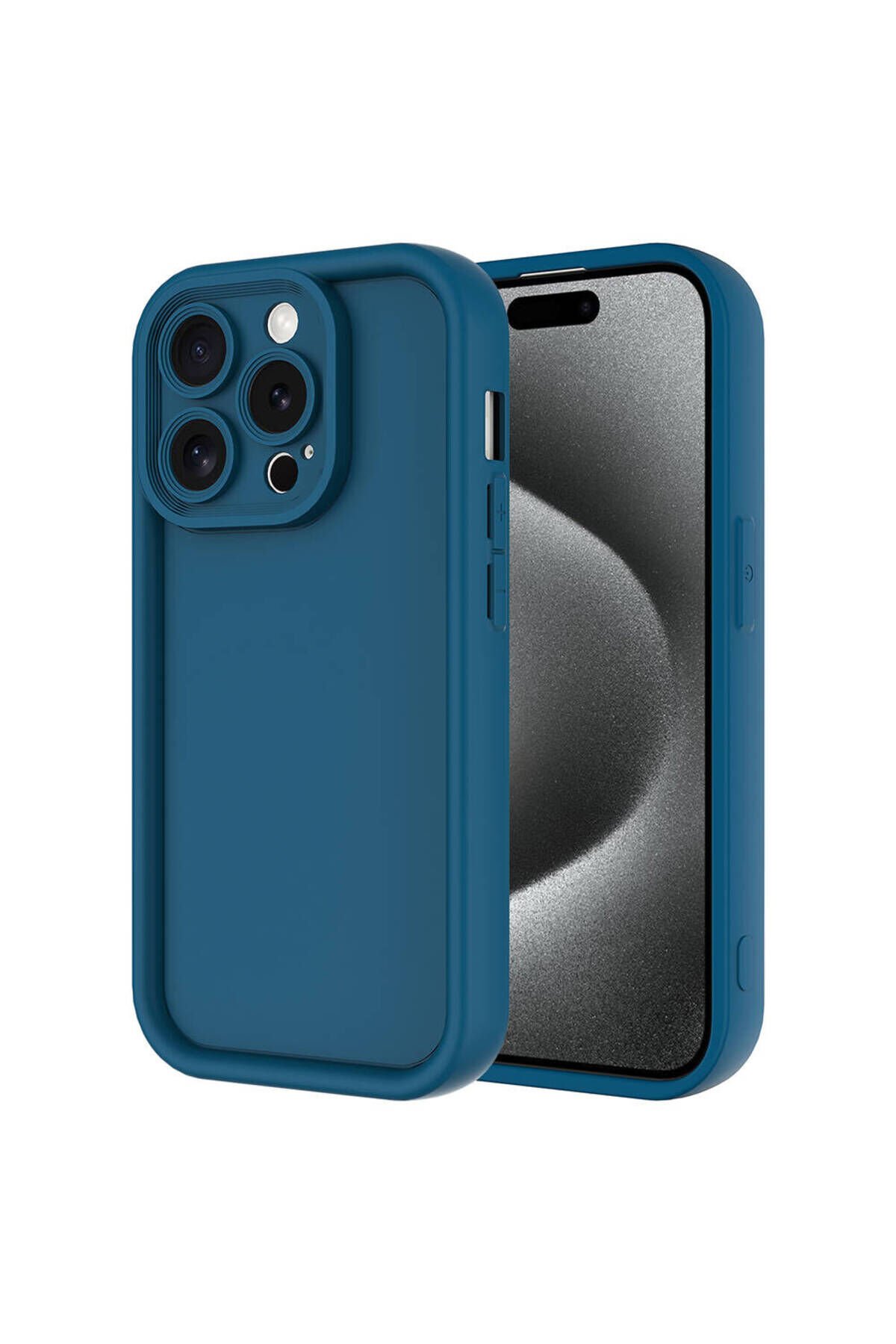 iPhone 15 Pro Max Kılıf Kamera Korumalı BSAY Ananas Kapak - Mürdüm Koyu Yeşil