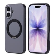 iPhone 17 Kılıf M-Safe Şarj Özellikli Standlı Zore Proton Silikon Kılıf