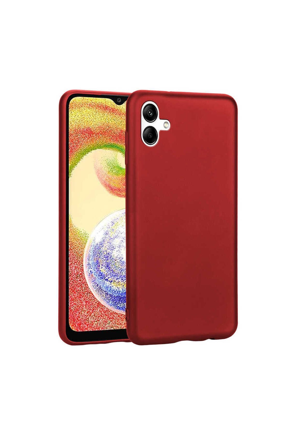 Galaxy A04 Kılıf BSAY Premier Silikon Kapak - Lacivert Kırmızı