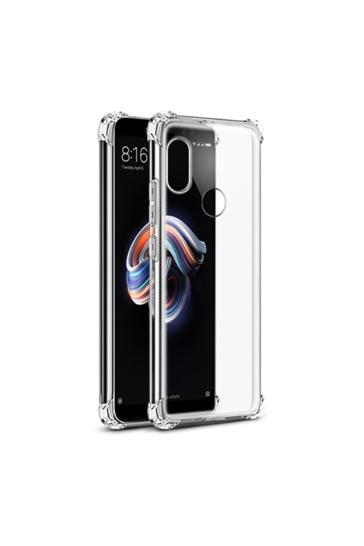 Mi A2 Lite Kılıf BSAY Nitro Anti Shock Silikon - Renksiz Renksiz