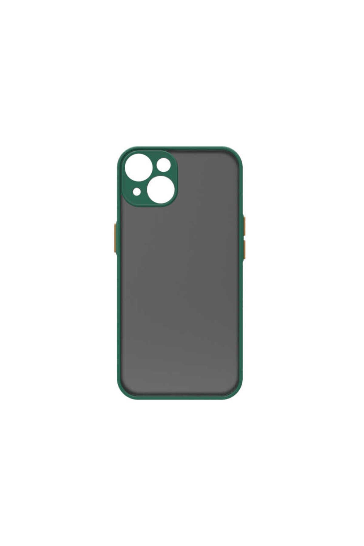 iPhone 14 Uyumlu BSAY Hux Kılıf-Koyu Yeşil Koyu Yeşil