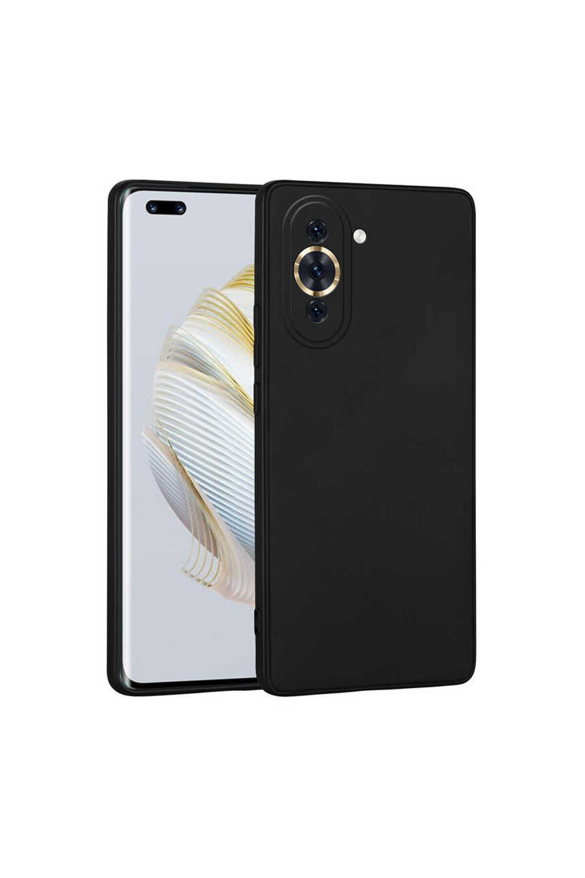 Huawei Nova 10 Pro Kılıf BSAY Premier Silikon Kapak - Gold Siyah