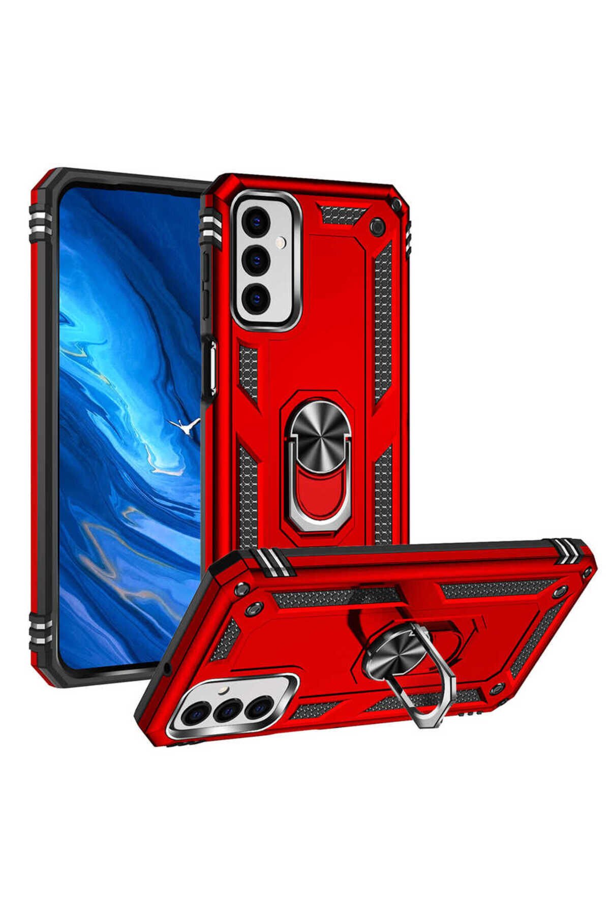 Galaxy M23 Kılıf BSAY Vega Kapak - Gold Kırmızı