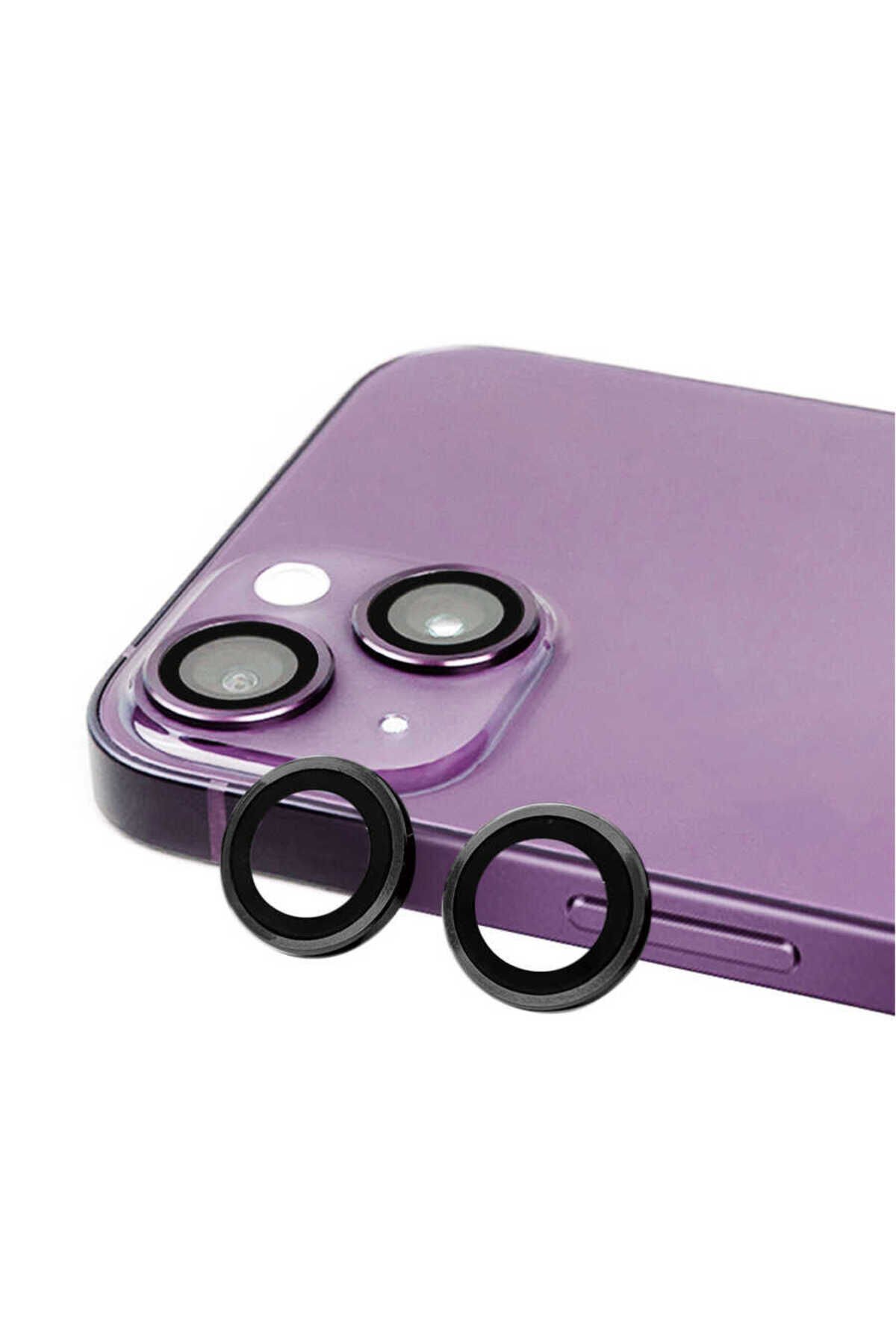 iPhone 15 Plus Uyumlu BSAY CL-07 Kamera Koruyucu-Siyah Siyah