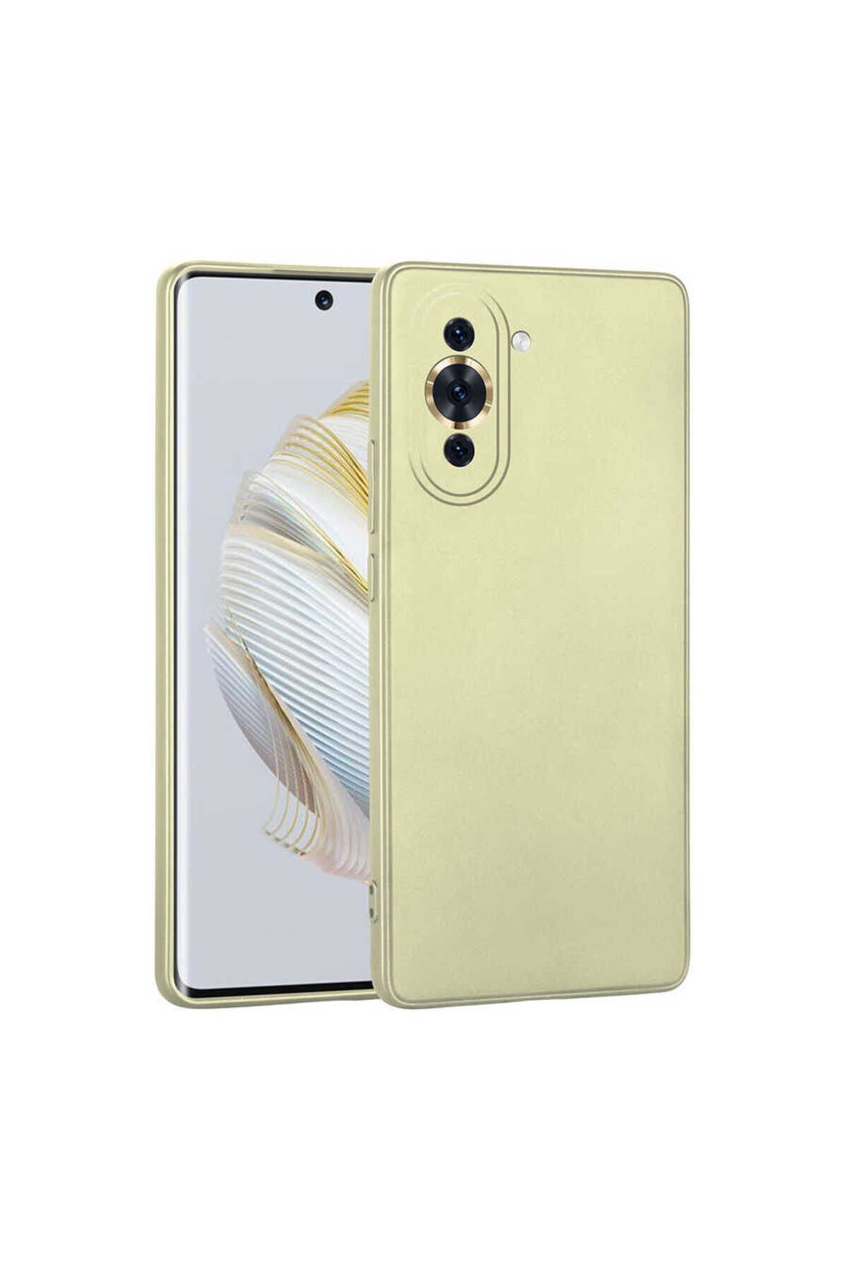 Huawei Nova 10 Kılıf BSAY Premier Silikon Kapak - Kırmızı Gold