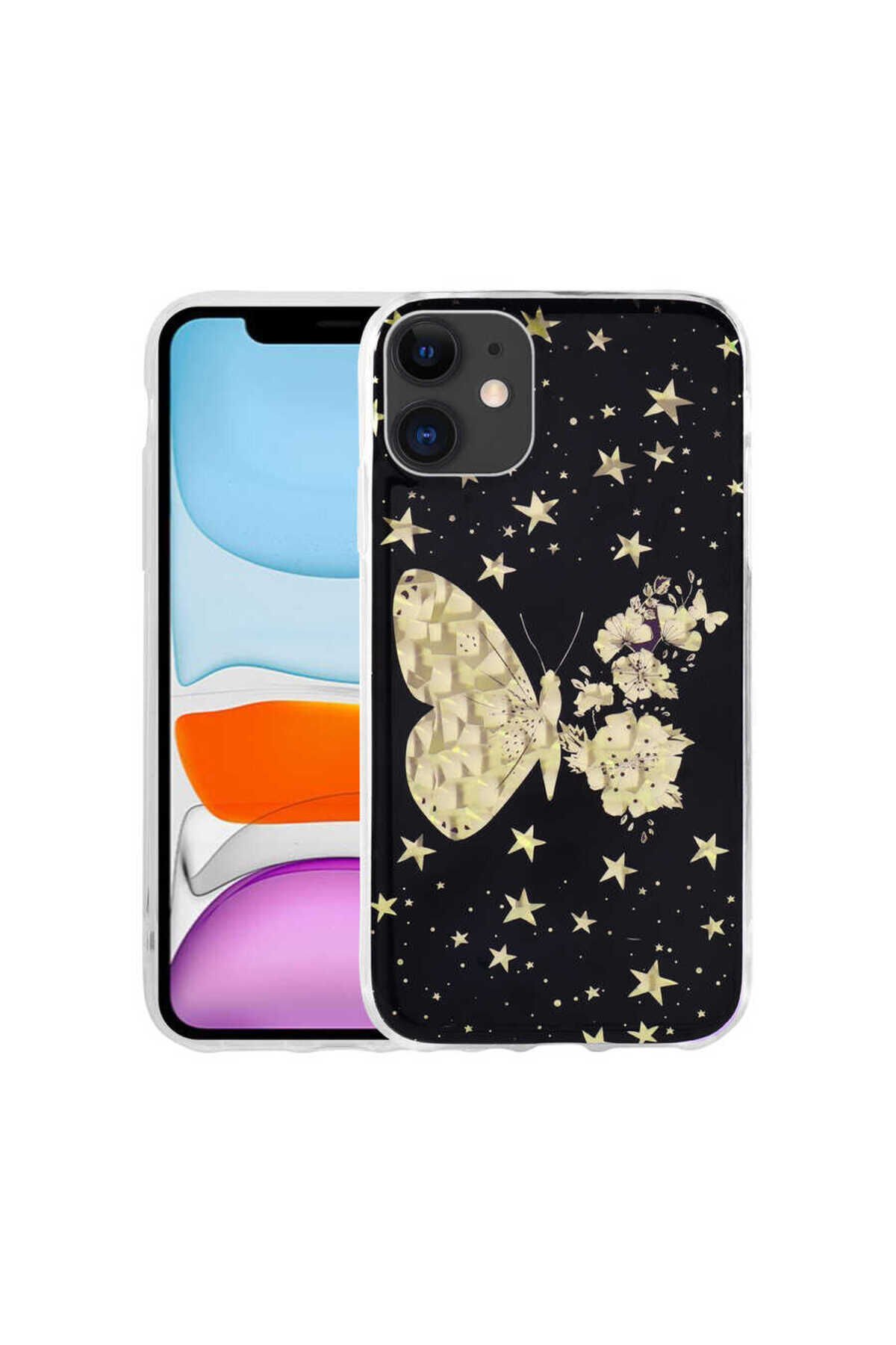 iPhone 11 Uyumlu Desenli Sert BSAY Elnov Kılıf-NO2 No2