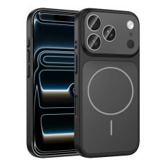 iPhone 17 Pro Max Kılıf Zore M-Safe Şarj Özellikli Kamera Korumalı Formen Kılıf Turuncu