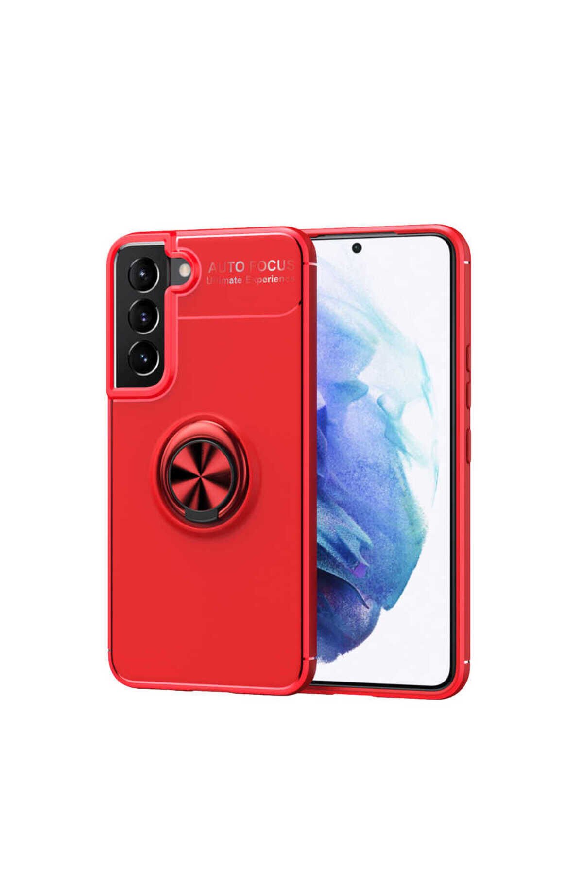 Galaxy S22 Kılıf BSAY Ravel Silikon Kapak - Mavi Kırmızı