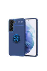 Galaxy S22 Plus Kılıf BSAY Ravel Silikon Kapak - Siyah-Rose Gold Kırmızı