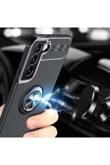 Galaxy S22 Plus Kılıf BSAY Ravel Silikon Kapak - Siyah-Rose Gold Kırmızı