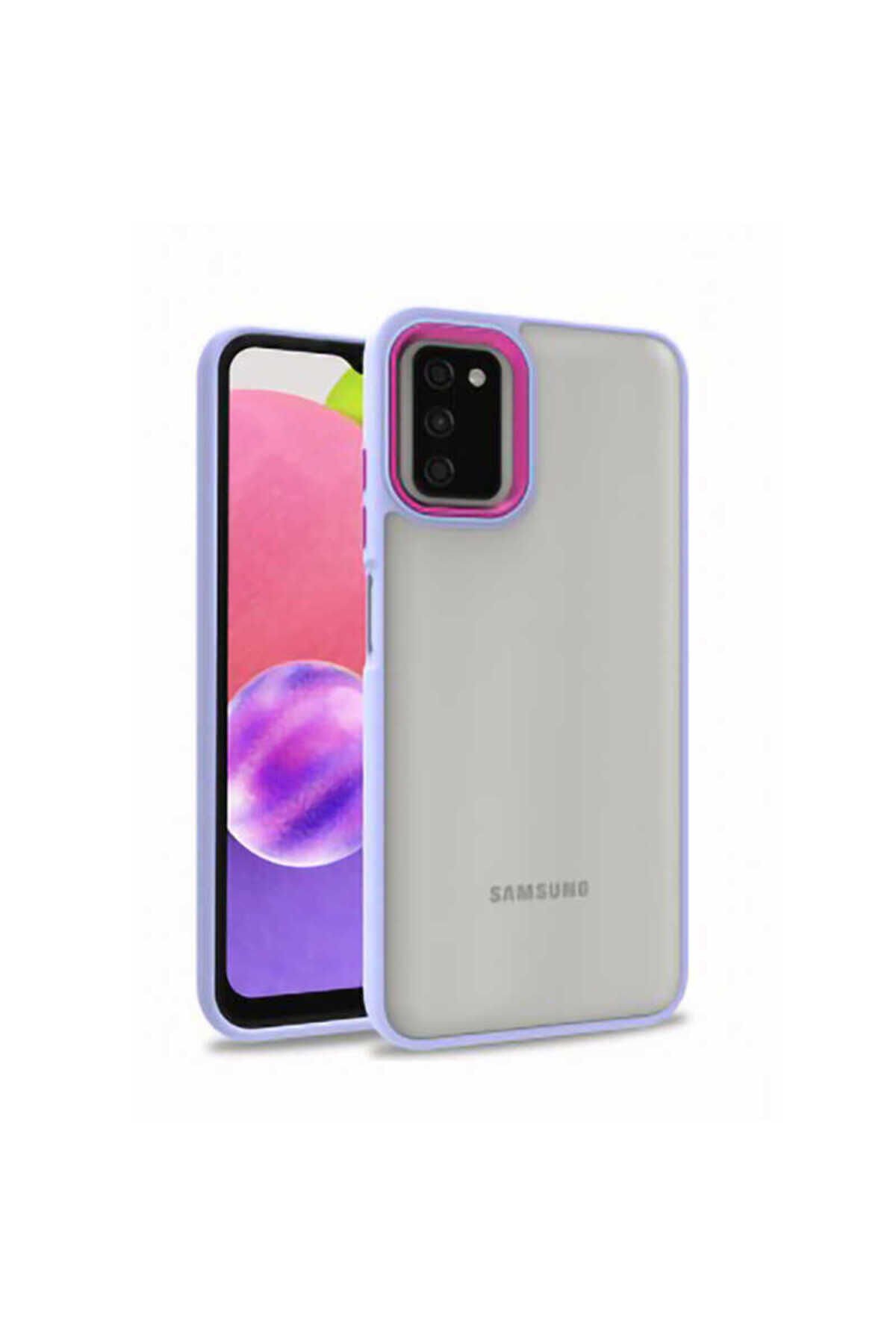 Galaxy A03S Kılıf BSAY Flora Kapak - Lila