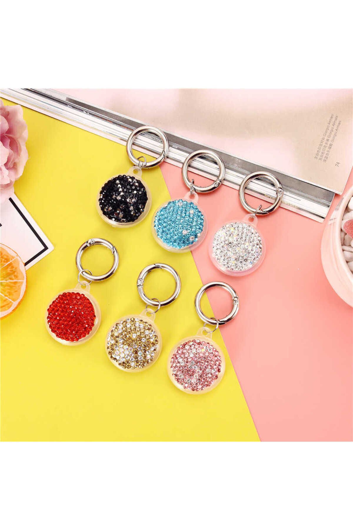 BSAY Airtag 03 Uyumlu Silikon Anahtarlık-Mavi Mavi