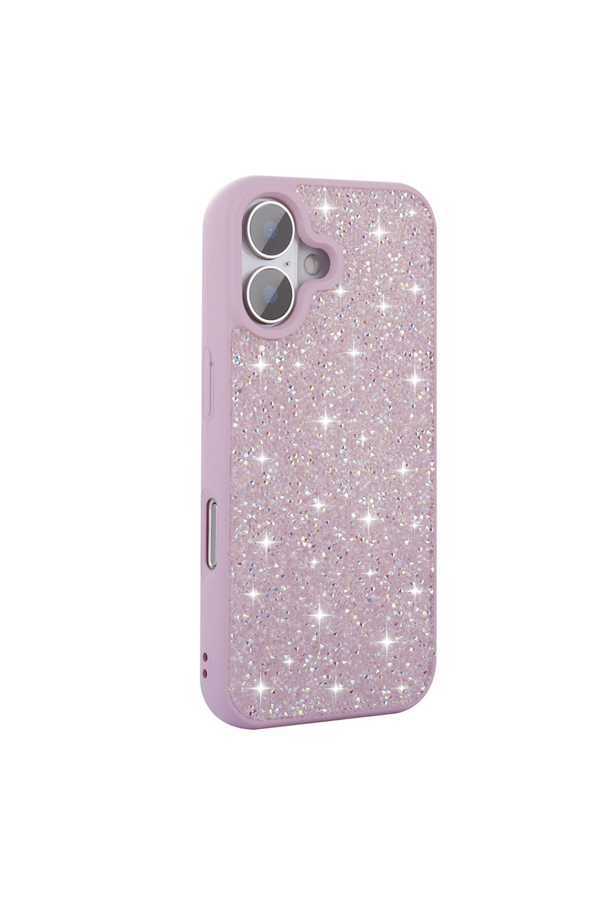iPhone 16 Plus Kılıf Parlak Taşlı Tasarım TYGO Pırlanta Kapak - Lila Lila