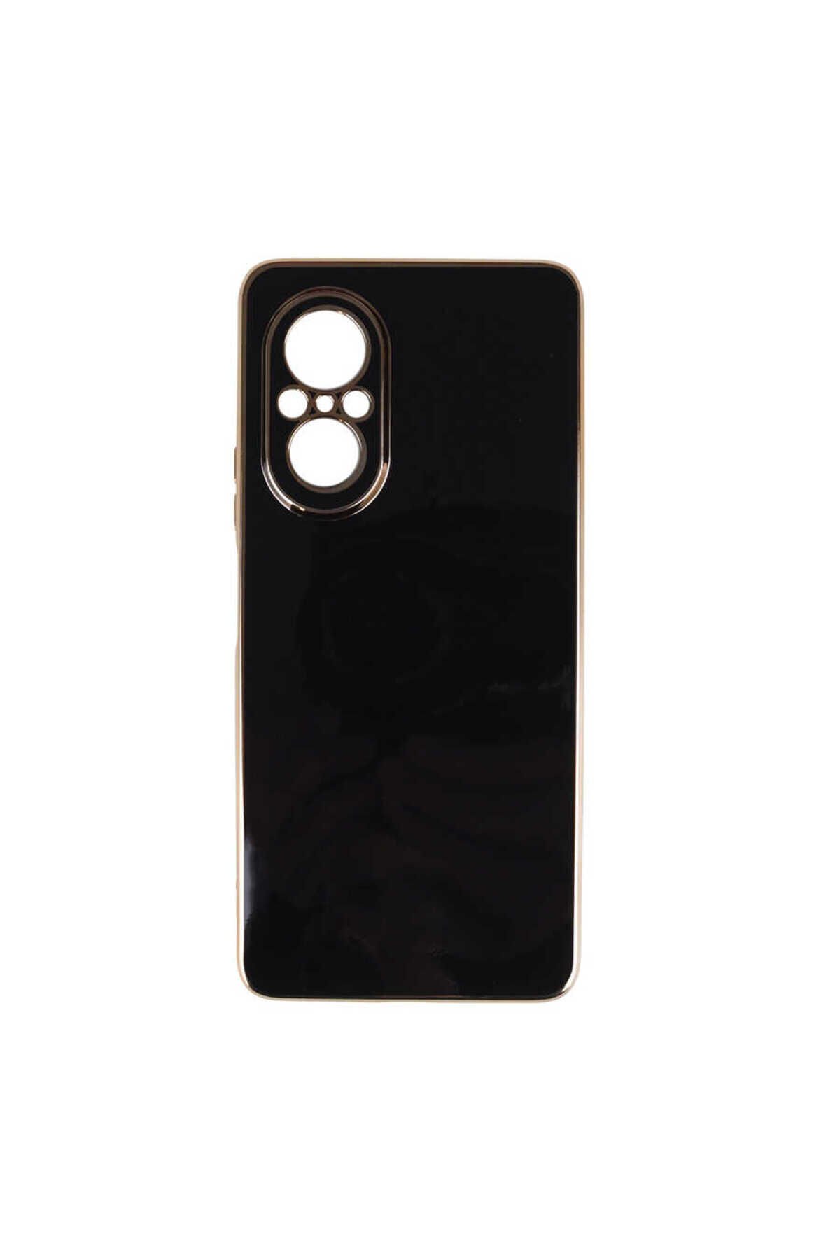 Huawei Nova 9 SE Kılıf BSAY Bark Kapak - Rose Gold Siyah