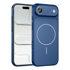 iPhone 17 Air Kılıf Zore M-Safe Şarj Özellikli Kamera Korumalı Formen Kılıf Siyah