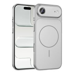 iPhone 17 Air Kılıf Zore M-Safe Şarj Özellikli Kamera Korumalı Formen Kılıf Gold