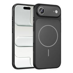 iPhone 17 Air Kılıf Zore M-Safe Şarj Özellikli Kamera Korumalı Formen Kılıf Gold