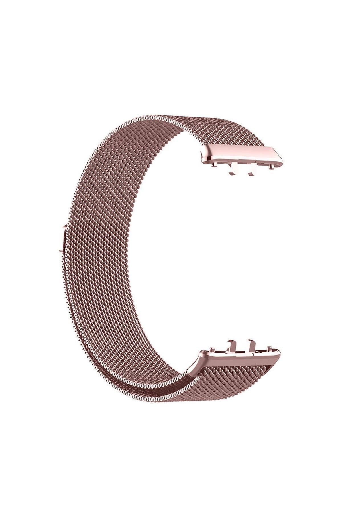 Galaxy Fit 3 BSAY- KRD-01 Metal Kordon-Gümüş Pembe