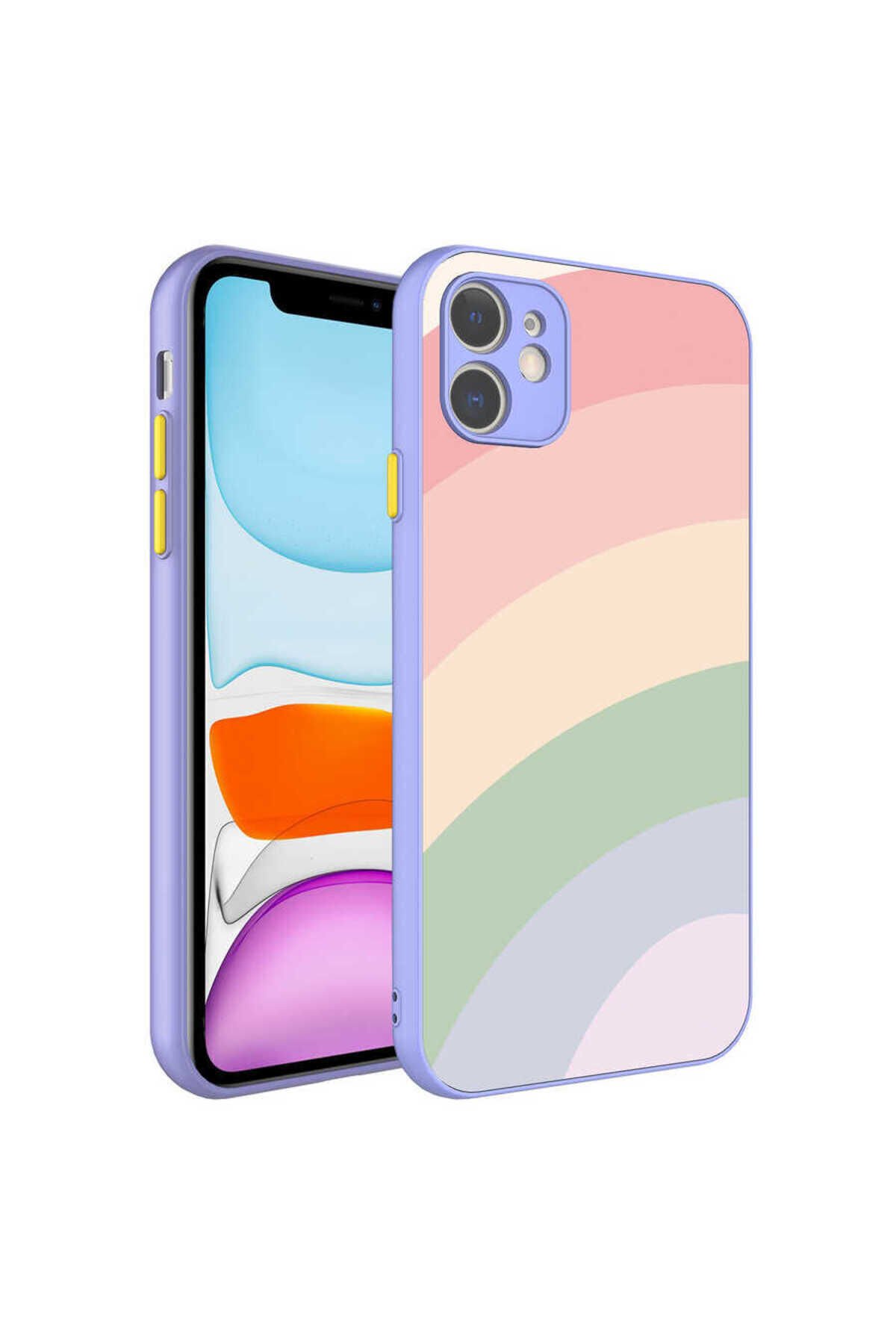 iPhone 11 Uyumlu Kamera Korumalı Renkli THTTerli BSAY X-Cam Kılıf-NO14 No14